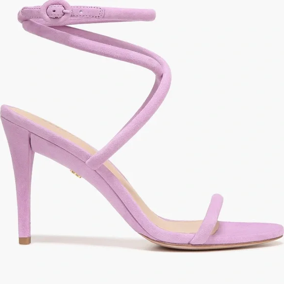 New! VERONICA BEARD MARCELINE purple Suede Crisscross ankle wrap strappy Sandals - Picture 7 of 16